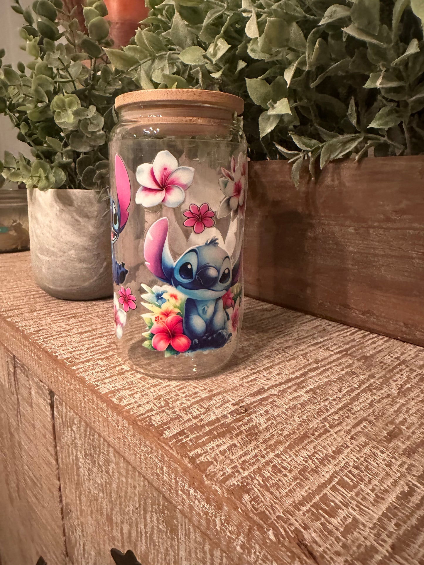 16oz UV DTF “Blue Friend & Girl” Libby Cup