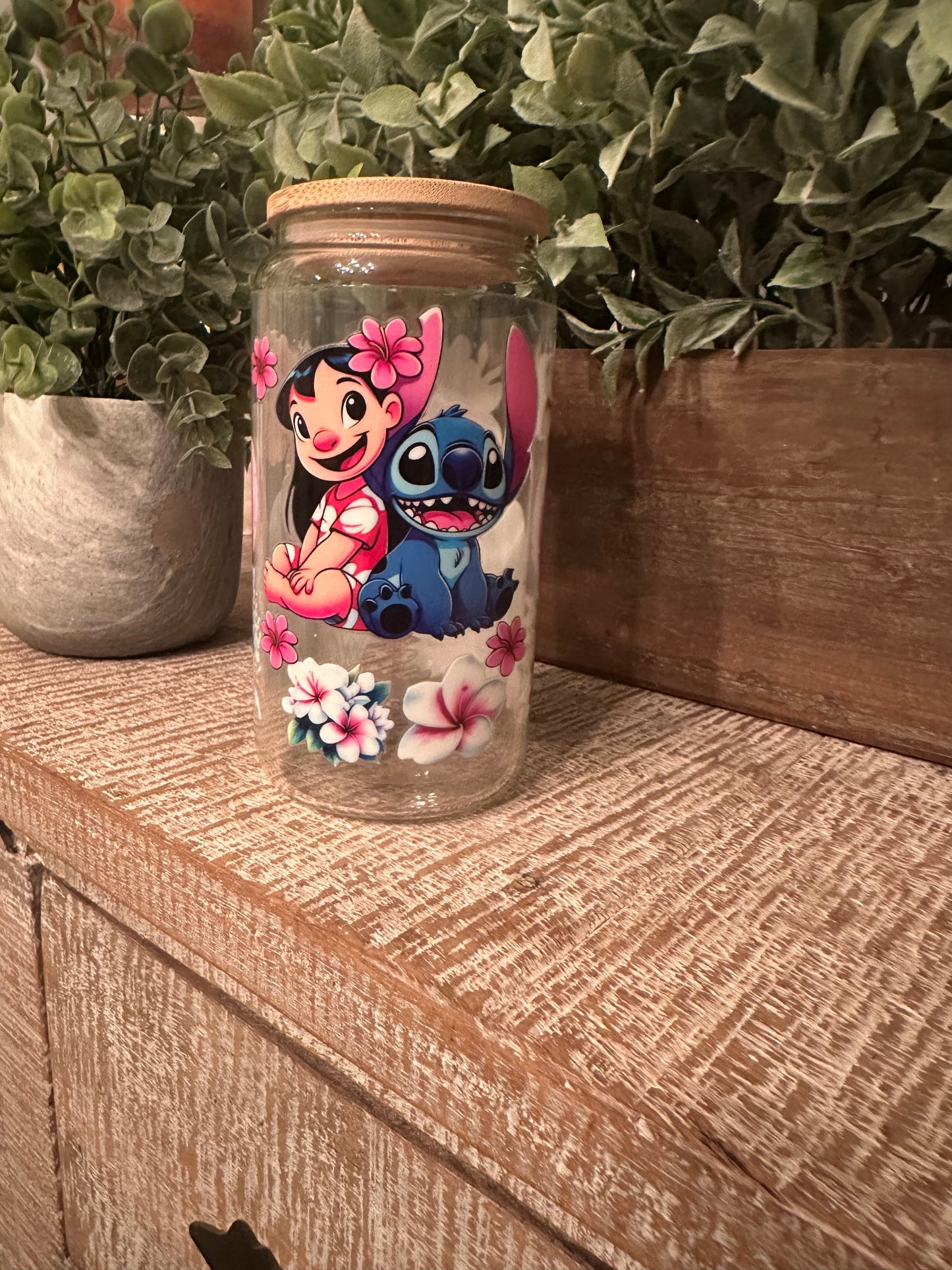 16oz UV DTF “Blue Friend & Girl” Libby Cup