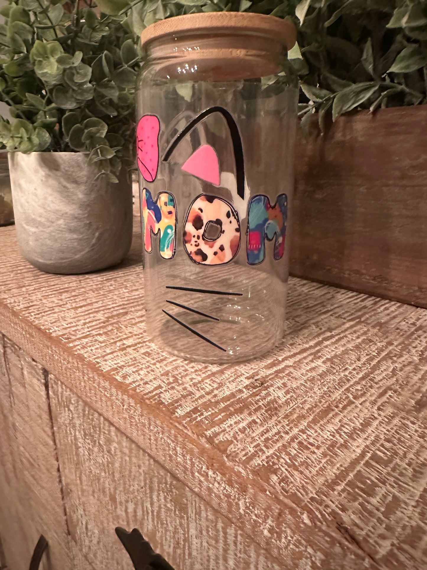16oz “Cat Mom” Libby Cup UV DTF