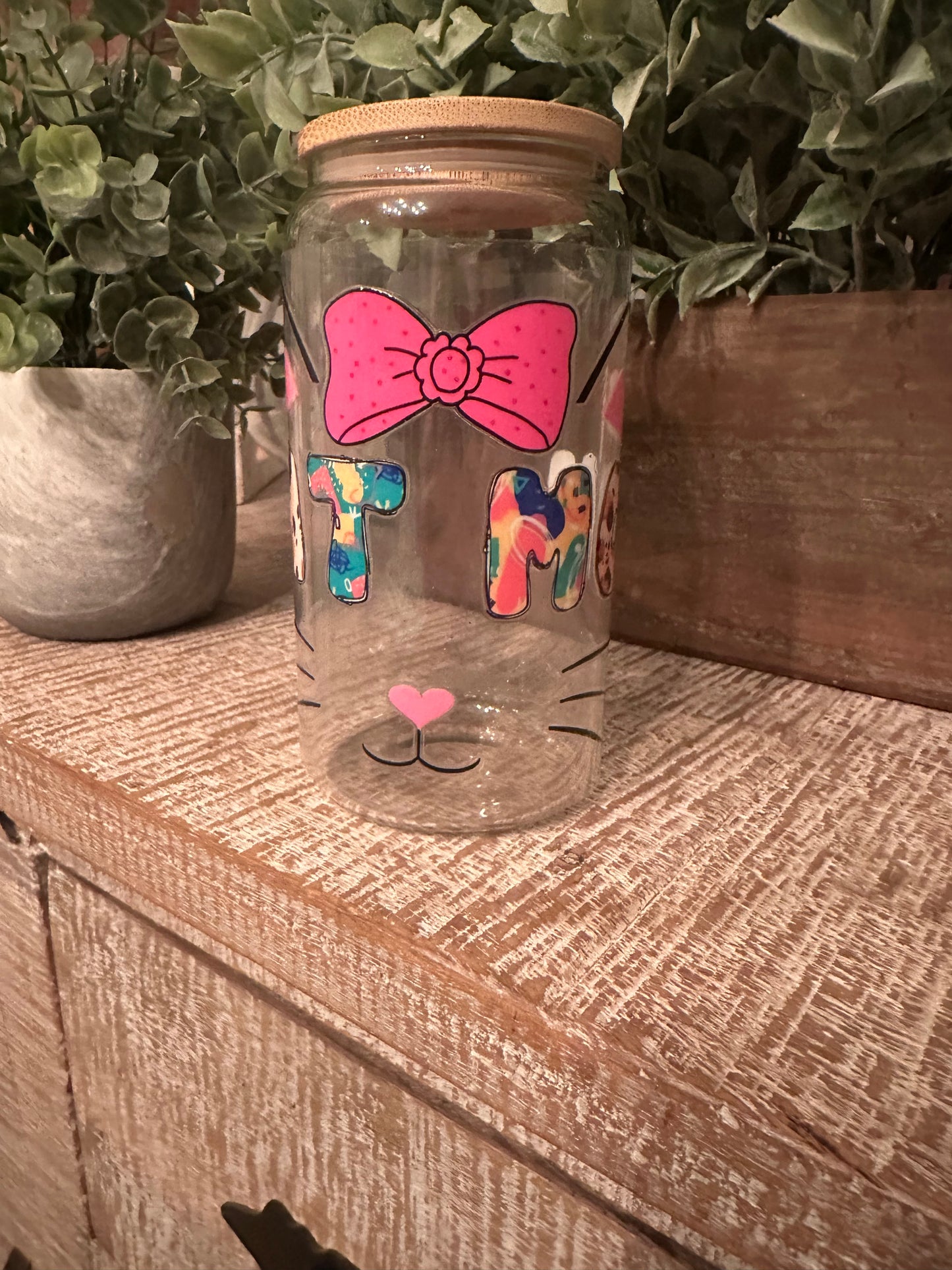 16oz “Cat Mom” Libby Cup UV DTF