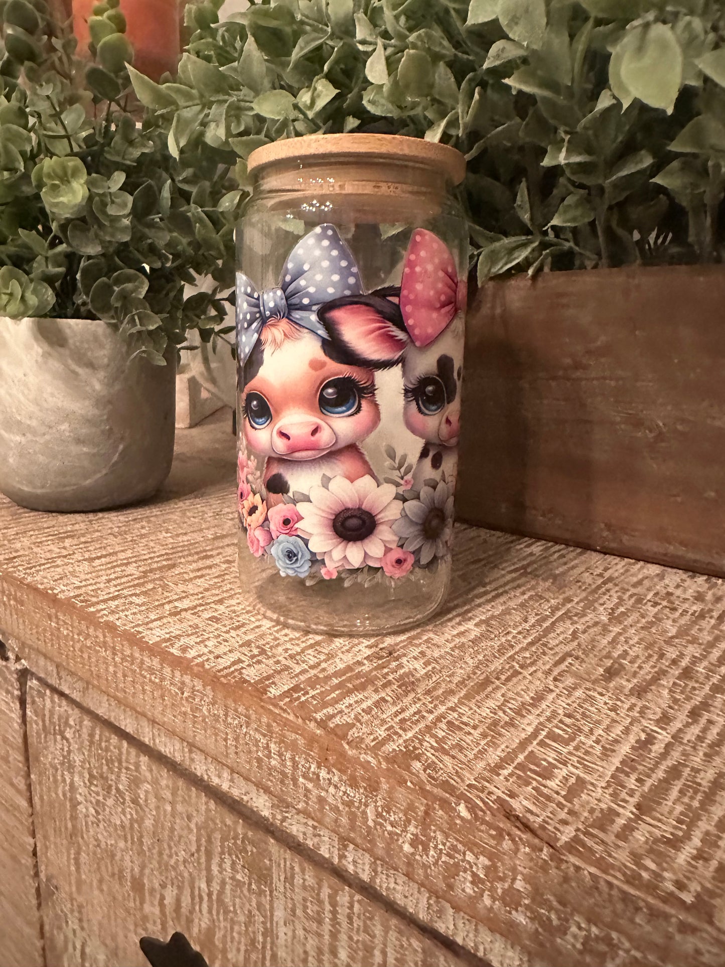 16oz UV DTF “Cows & Sunflowers” Libby Cup