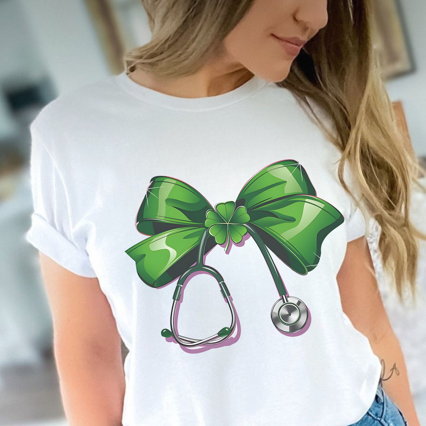 St. Patrick's Day Clove Stethoscope T-Shirt ๐๐ฉบ