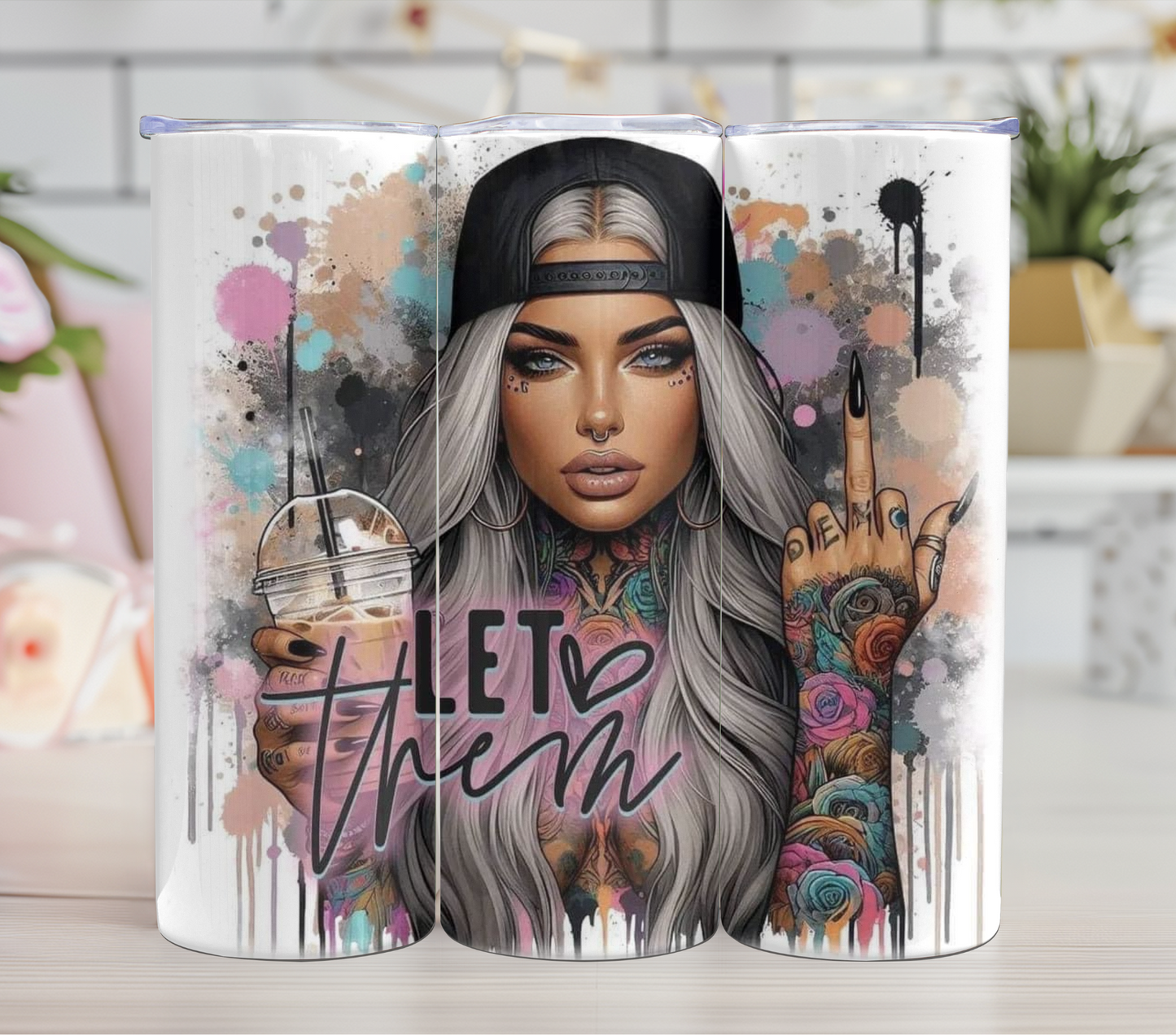 Let Them Middle Finger 20oz Tumbler