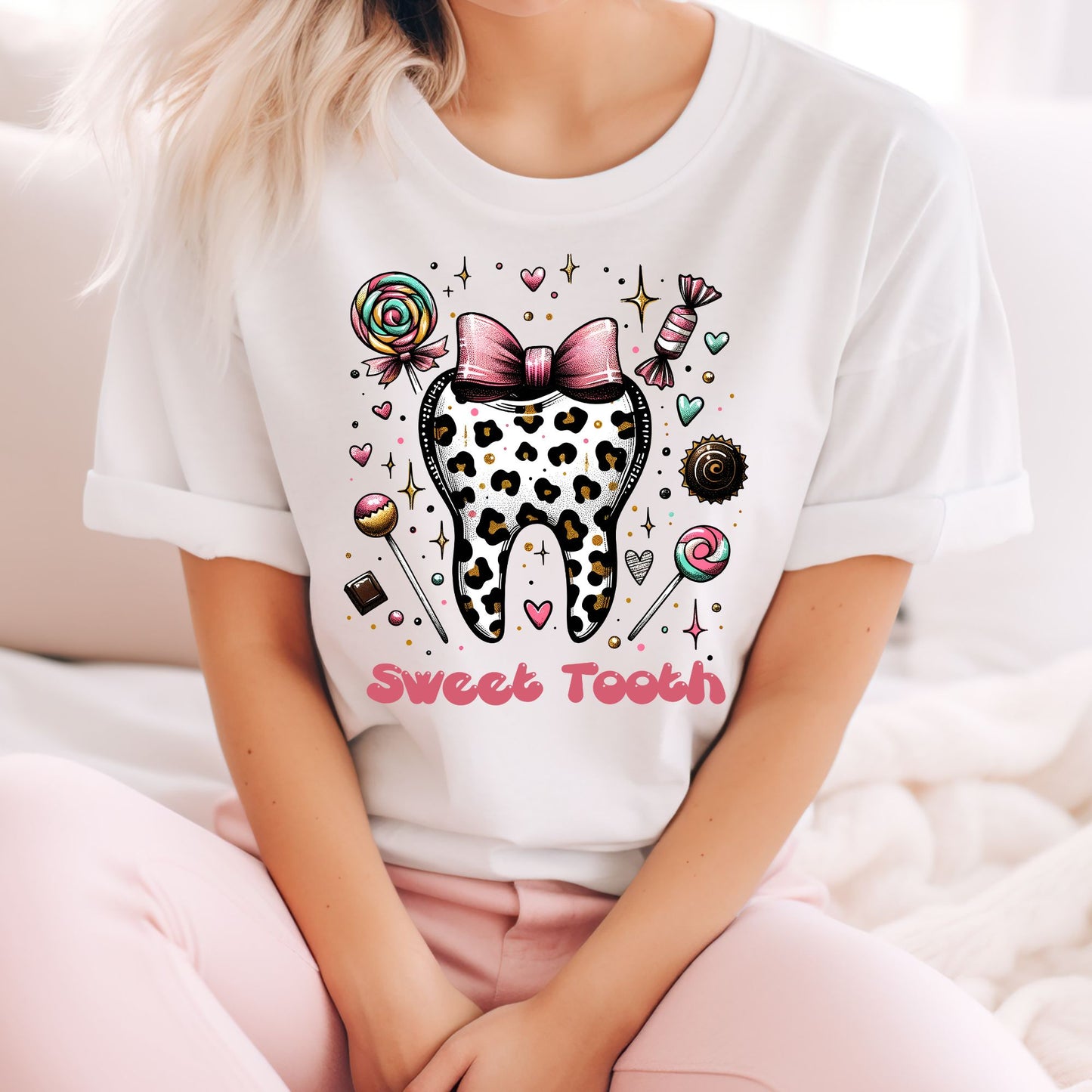“Sweet Smiles 🍬🦷 Valentine’s Day Dental Shirt”