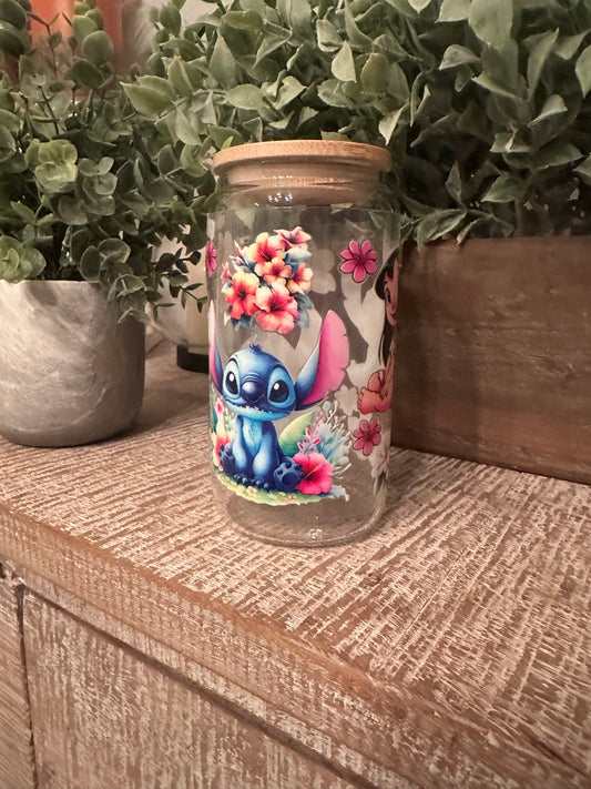 16oz UV DTF “Blue Friend & Girl” Libby Cup
