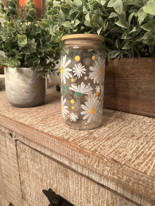 16oz “Daisy” UV DTF Libby Cup