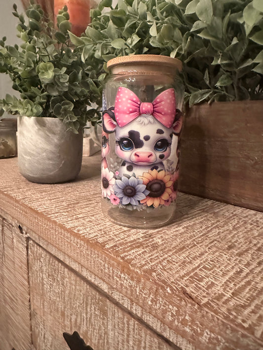 16oz UV DTF “Cows & Sunflowers” Libby Cup