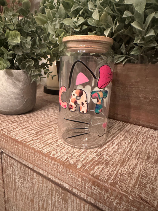 16oz “Cat Mom” Libby Cup UV DTF