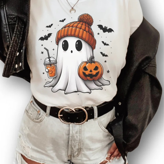 Cute Ghost Iced Coffee Shirt