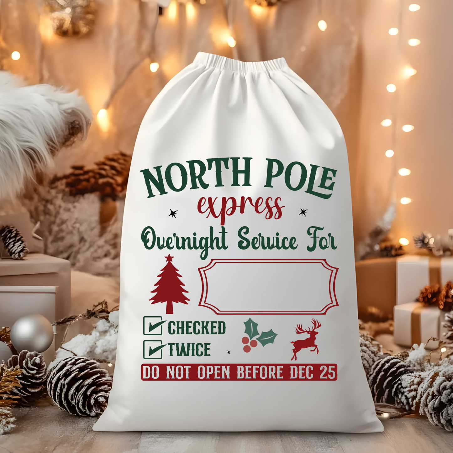 North Pole Express Santa Sack (Personalized)