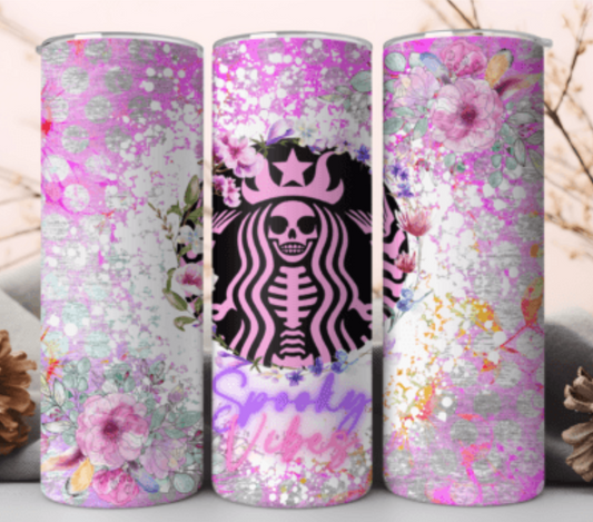 Pink Starbucks Spooky Vibes 20oz Tumbler