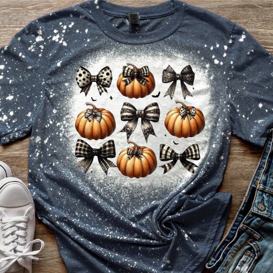 Pumpkin and Black Bows Shirt