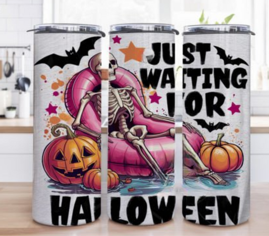 Skeleton Waiting For Halloween 20oz Tumbler